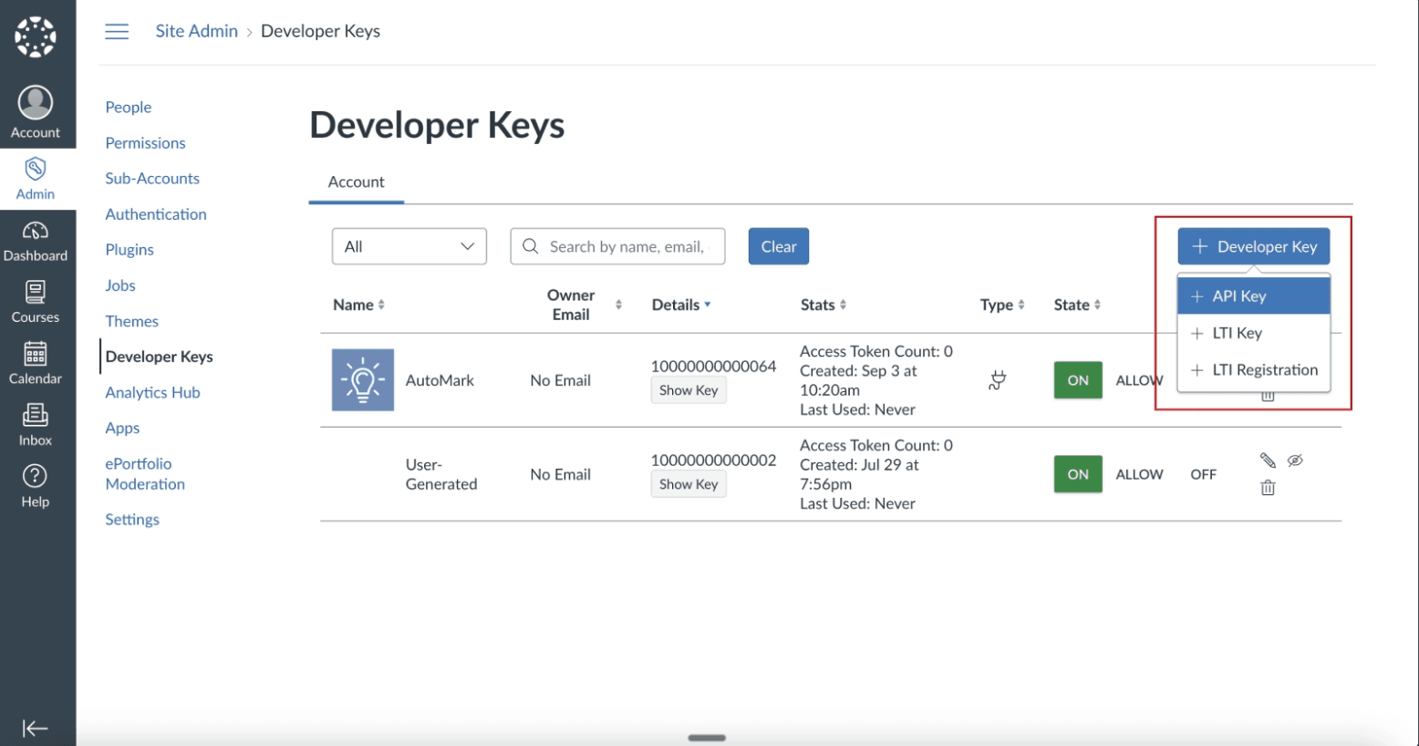 Create API Key