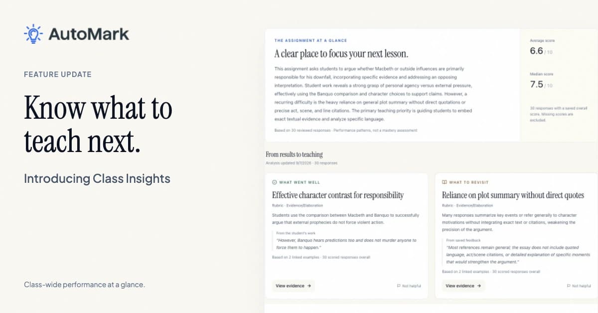 Introducing Class Insights: know what to teach next